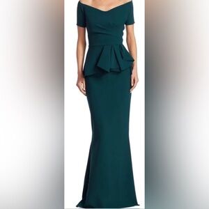 CHIARA BONI La Petite Robe Dress Gown Off Shoulder Mermaid Maxi Size 4